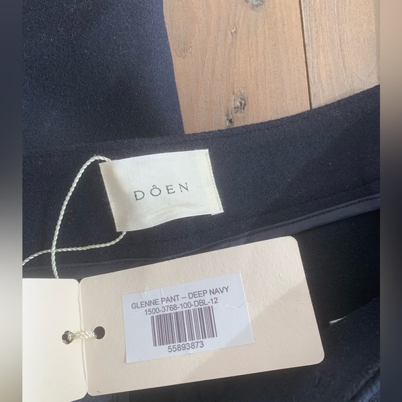 Doen GLENNE Wool blend pant trousers deep navy NWT - Picture 8 of 9